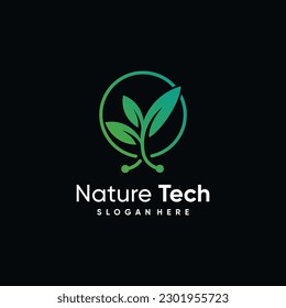 Nature logo vector design with modern concept idea