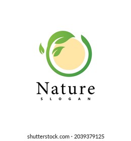 Nature logo vector design template. leaf icon