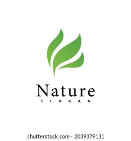 Nature logo vector design template. leaf icon