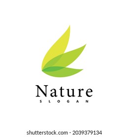 Nature logo vector design template. leaf icon