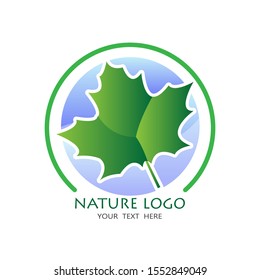 Nature Logo Vector Illustration with White Background