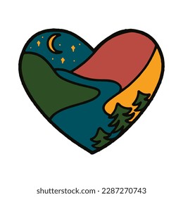 Nature love graphic illustration vector art t-shirt design