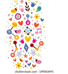 nature love harmony fun abstract art vector background