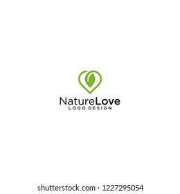 nature love logo design