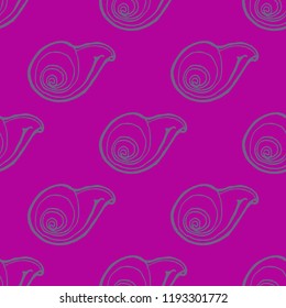 Nature lovely fairy animal background glamorous shell multicolor sea seamless summer.
