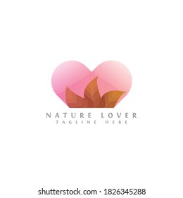 Icono de la plantilla de diseño del logotipo de Nature Lover