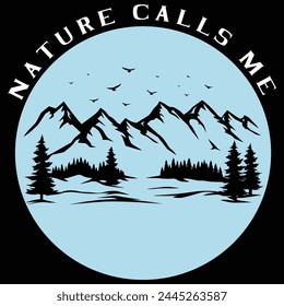diseño de camiseta de los amantes de la naturaleza. Plantilla de diseño de Vector.