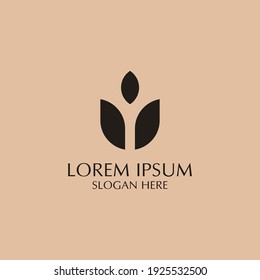 Nature Luxury monogram Logo template design vector