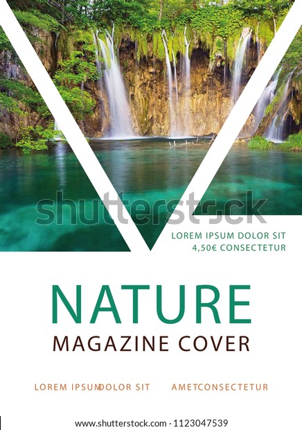 Nature Magazine Cover Stock Vector Royalty Free 1123047539