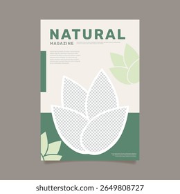 Modelo de capa de revista Nature com foto