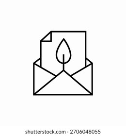 Vector de signo de icono de correo de naturaleza