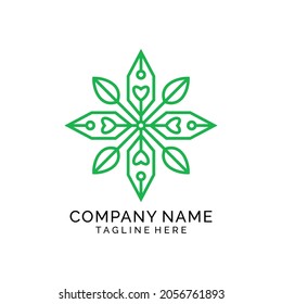 Nature mandala ornament logo design