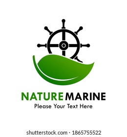 Nature marine logo template illustration