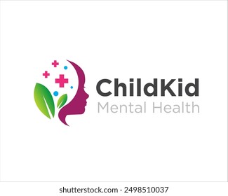 Logotipo de salud mental infantil de Nature para consulta médica