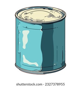 Nature metallic container holds liquid food icon isolated