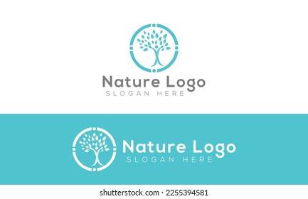  Naturaleza Modelo de diseño de logotipo mínimo Eco mínimo, hoja, concepto de logotipo de vida.