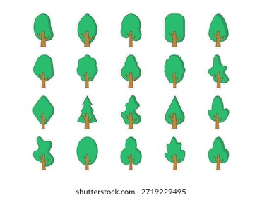 Nature Minimal Tree Aufkleber Element 