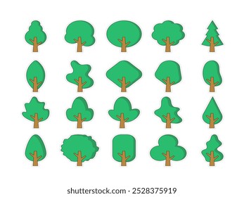 Nature Minimal Tree Sticker Set 