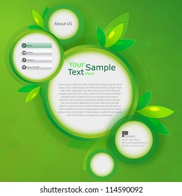 Nature mint, eco, color abstract website design