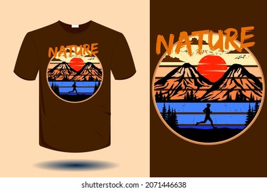 nature mockup retro vintage design