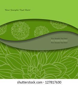 Nature modern green vector web design with flower