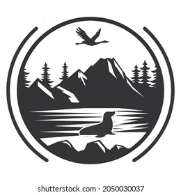 nature modern vector logo design