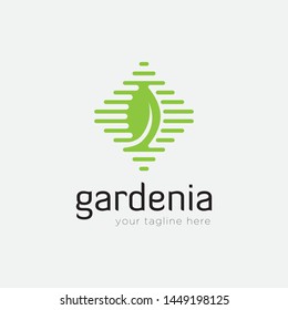 Nature monogram Logo design template.Abstract leaf icon vector