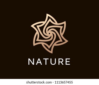 Nature Monogram Logo, Symbol, Template Design, Emblem, Concept Design, Creative Icon