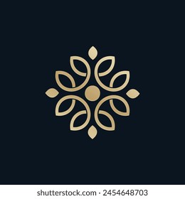 Nature monogram Logo template design for beauty spa and eco friendly products, beautiful leaves