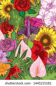Nature Motive is Background pattern for textile or anything 
