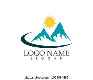 Nature mountain logo design