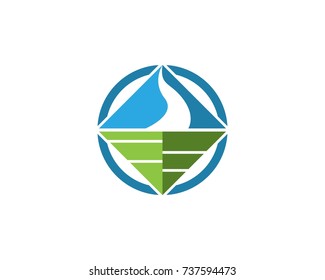 Nature mountain logo design
