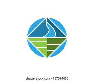Nature mountain logo design