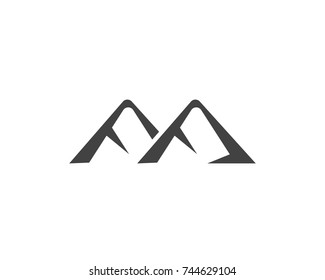 Nature mountain logo design template