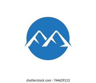 Nature mountain logo design template