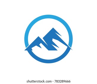 Nature mountain logo design template