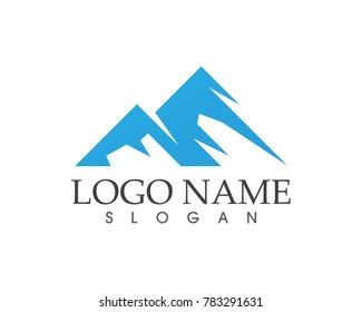 Nature mountain logo design template