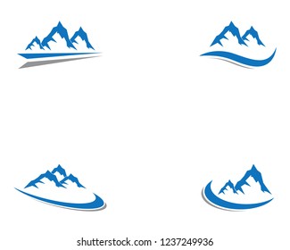 Nature mountain logo template