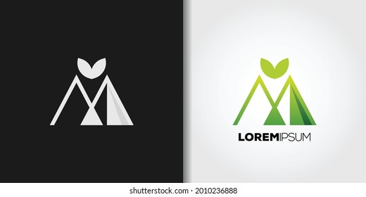 nature mountain logo template vector art