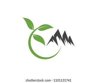 Nature mountain logo vector template