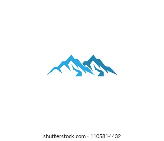 Nature mountain logo vector template