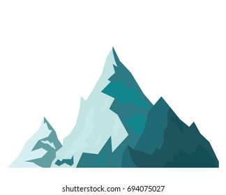 Nature Mountain Silhouette Elements Set Outdoor Stock Vector (Royalty ...