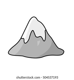 Nature mountain silhouette elements. vector illustration