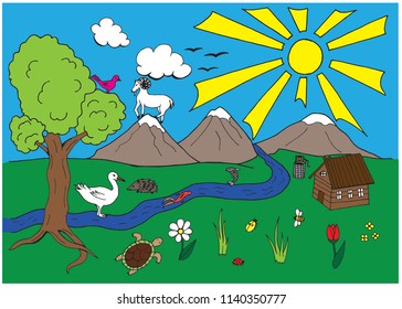 Nature Mountain Vector