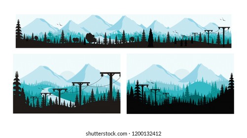 Nature Mountain Vector Illustration