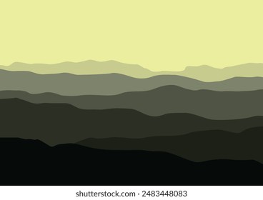 nature mountains landscape illustration for background and wallpaper on desktop.