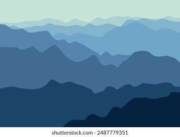 nature mountains landscape illustration design.