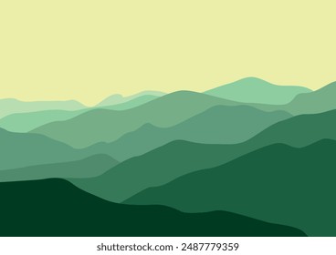 nature mountains landscape illustration design.