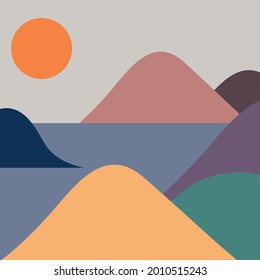 Nature. Mountains in the ocean