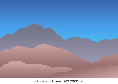 nature mountains rocks light sky